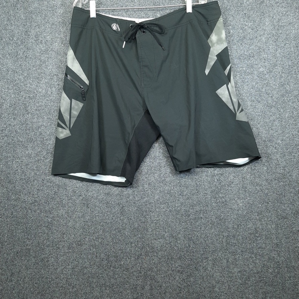 Volcom Board Shorts Stoney Mod-Tech A0811401 Size 38 Black Mens Stretch Surf
